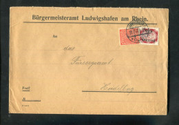 "DEUTSCHES REICH" 1922, Dienstbrief Mit MiF Ex Buegrermeisteramt Ludwigshafen Nach Heidelberg (B0097) - Officials