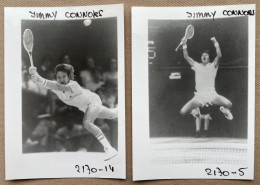 (2 X) - TENNIS - Jimmy CONNORS - 12,5 X 9 Cm. (REPRO PHOTO ! - Zie Beschrijving - Voir Description) ! - Sport