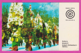 309900 / Bulgaria - Radio Sofia ( African Section) QSL Card , Kuuery Koukeri Kukeri ( Schembartläufer ) 197. PC Bulgarie - Aduana