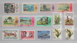 TRINIDAD TOBAGO JOLI LOT 14 TIMBRES DIFFERENTS 1969/1989 TABLEAUX HOTELS FLEURS BATEAU - Trinidad En Tobago (1962-...)