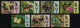 Malaya - Perlis 1971 - Mi-Nr. 47-53 I ** - MNH - Schmetterlinge / Butterflies - Perlis