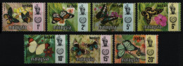 Malaya - Kedah 1971 - Mi-Nr. 113-119 I ** - MNH - Schmetterlinge / Butterflies - Kedah