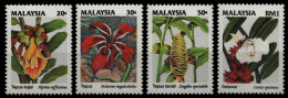 Malaysia 1993 - Mi-Nr. 488-491 ** - MNH - Blumen / Flowers - Malaysia (1964-...)