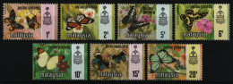 Malaya - Penang 1971 - Mi-Nr. 73-79 I ** - MNH - Schmetterlinge / Butterflies - Penang