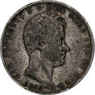 Monnaie, États Italiens, SARDINIA, Carlo Alberto, 5 Lire, 1842, Genoa, TB - Piemonte-Sardegna, Savoia Italiana