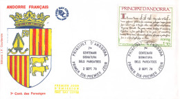 FDC - 7e Centenaire De La Signature Des Pareatges, Oblit PJ 2/9/78 - FDC