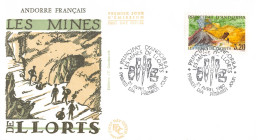 FDC - Les Mines De Llorts, Oblit PJ 21/4/90 - FDC