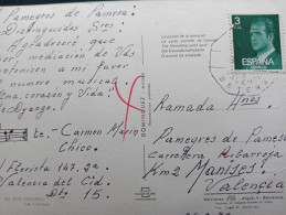 Ambulante Valencia - Bétera AMB Circulado Sobre Postal 1979 - Machines à Affranchir (EMA)