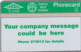 PAPUA NEW GUINEA - Your Company Message, CN : 110F, Tirage 24000, Mint - Papouasie-Nouvelle-Guinée