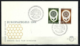 NIEDERLANDE FDC Mit Komplettsatz Der Europamarken 1964 - Siehe Bild - FDC