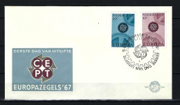 NIEDERLANDE FDC Mit Komplettsatz Der Europamarken 1967 - Siehe Bild - FDC