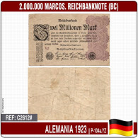 C2612# Alemania 1923. 2.000.000 Marcos. Reichbanknote (BC) P-104a.YZ - 2 Mio. Mark