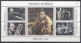 SCHWEDEN  Block 11, Postfrisch **, Musik In Schweden, 1983 - Blocks & Kleinbögen