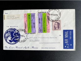 AUSTRALIA 1975 AIR MAIL LETTER GLENELG TO VADUZ 24-06-1975 AUSTRALIE - Covers & Documents