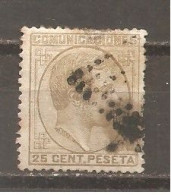 España/Spain-(usado) - Edifil  194 - Yvert 177 (o) (defectuoso) - Usati