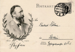 GERMANY WEIMAR REPUBLIC 1931 POSTCARD MiNr P 211 SENT FROM STETTIN / SZCZECIN / - Cartes Postales