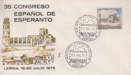 Enveloppe   ESPAGNE   35éme  CONGRES    D' ESPERANTO     LERIDA    1975 - Esperánto