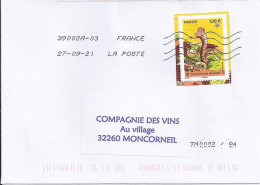 TP N° 5516 SUR LETTRE DU 27.9.21 - Lettres & Documents