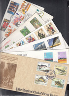 GROSSBRITANNIEN  Jahrgang 1983, 7 FDC, 938-945, 953-960, 962-974, Sondermarken Komplett - 1981-90 Ediciones Decimales