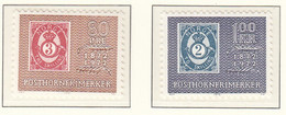 NORWEGEN  637-638, Postfrisch **, 100 Jahre Posthorn-Marken, 1972 - Ongebruikt