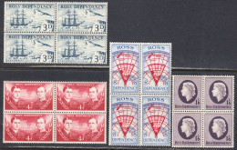 New Zealand - Ross Dep. 1957 Mint No Hinge, Blocks, Sc# L1-L4, SG - Andere & Zonder Classificatie