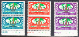 Samoa 1968 Mint No Hinge, Pairs, Sc# 295-297, SG 310-312 - Samoa (Staat)