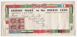1930s Egypt FLAGS Of IRAN PALESTINE (Arab & Jewish) ABYSSINIA AFGHANISTAN SUDAN LEBANON YEMEN British TRADE ADVERT COVER - Briefe U. Dokumente