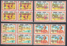 Samoa 1971 Mint No Hinge, Blocks, Sc# 344-347, SG - Samoa (Staat)
