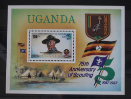 Uganda Block 36 Mit 342 Postfrisch Pfadfinder #WH548 - Uganda (1962-...)