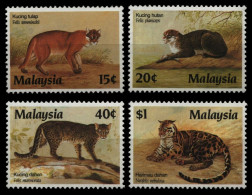 Malaysia 1987 - Mi-Nr. 369-372 ** - MNH - Wildtiere / Wild Animals - Malaysia (1964-...)