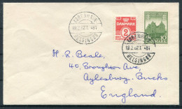 1962 Denmark Railway Cover Copenhagen / Helsingor - Cartas & Documentos