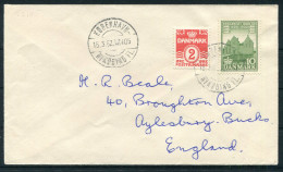 1962 Denmark Railway Cover Copenhagen / Nykobing  - Storia Postale