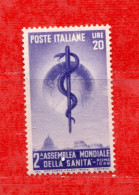 (Rizr) Italia **-1949 -  Organizzazione Della SANITA'.  Unif. 607. MNH**. - 1946-60: Mint/hinged