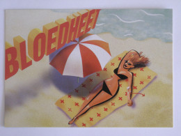 FEMME SUR SERVIETTE DE PLAGE - CROIX ROUGE FLANDRE / RODE KRUIS VLAANDEREN - Carte Publicitaire - Croix-Rouge