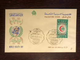 EGYPT UAR PALESTINE GAZA FDC COVER 1965 YEAR SMALLPOX VARIOLE HEALTH MEDICINE STAMPS - Covers & Documents