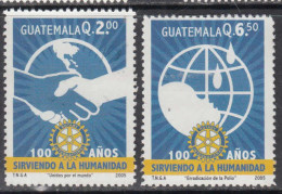 2005 Guatemala Rotary International Polio Plus Health Complete Set Of 2 MNH - Guatemala