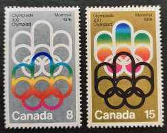 Canada 1973 MNH Sc #623**-624**   8+15c  Olympic Games 1976 - Unused Stamps