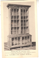 CG05. Vintage Postcard. Bookcase Of Carved Oak. Charles II Period.Dyrham Park - Musei