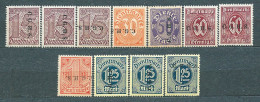 Upper Silesia, 1920, Officials, 11 Stamps From Set MiNr 8-20 -  Overprint C.G.H.S. - Unused ** / * - Slesia
