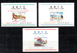 Korea 1966 Vogel/Birds Blocke 224/26 Schon Postfrisch - Corea Del Sur