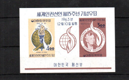 Korea 1963 Block 183 Menschenrechte/UNESCO Postfrisch - Corea Del Sur