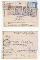 1940s GREECE To AUSTRALIA Greek CENSOR Cover Multi Stamps - Cartas & Documentos