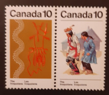 Canada 1976 MNH Sc #581a**   Se-tenant Pair, 2 X 10c, Iroquoian Indians - Unused Stamps