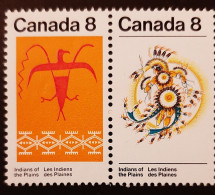 Canada 1972 MNH Sc #565a**   Se-tenant Pair, 2 X 8c, Plains Indians - Unused Stamps