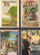 4 Cartes Publicitaires Publicités  Répliques Anciennes Affiches     Belgique SPA - Spa