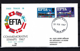 GROSSBRITANNIEN FDC Mit Komplettsatz EFTA 1967 - Siehe Bild - 1952-1971 Pre-Decimal Issues