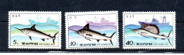 Korea 1984 Set Fish/Fische Stamps (Michel 2486/88) Nice MNH - Korea, North