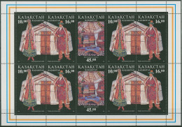 Kasachstan 1996 Trachten Kleinbogen 145/47 K Postfrisch (C97073) - Kazakhstan