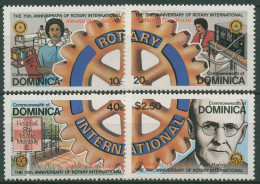 Dominica 1980 Rotary International 672/75 Postfrisch - Dominica (1978-...)