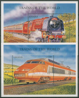 Ghana 1998 Eisenbahn Züge TGV Block 345/46 Postfrisch (C40081) - Ghana (1957-...)